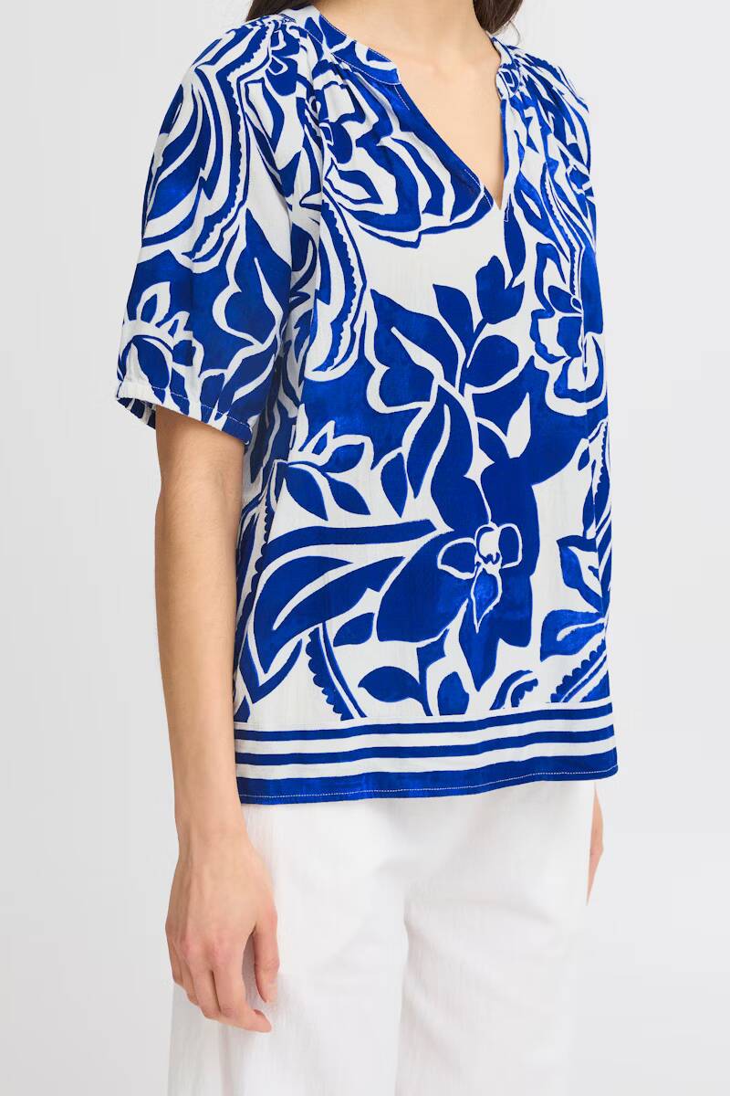 Fransa Cora Blouse Blue Lolite Art