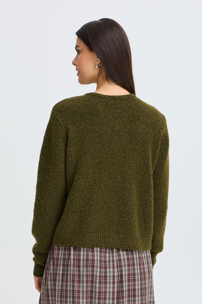 Fransa Bela Cardigan Fir Green Melange