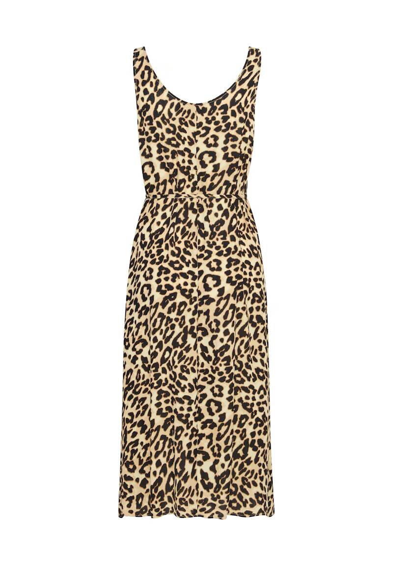 Fransa Ease Dress Brown Leopard Art