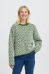 b.young Ojula Jumper Artichoke Green Abstrect