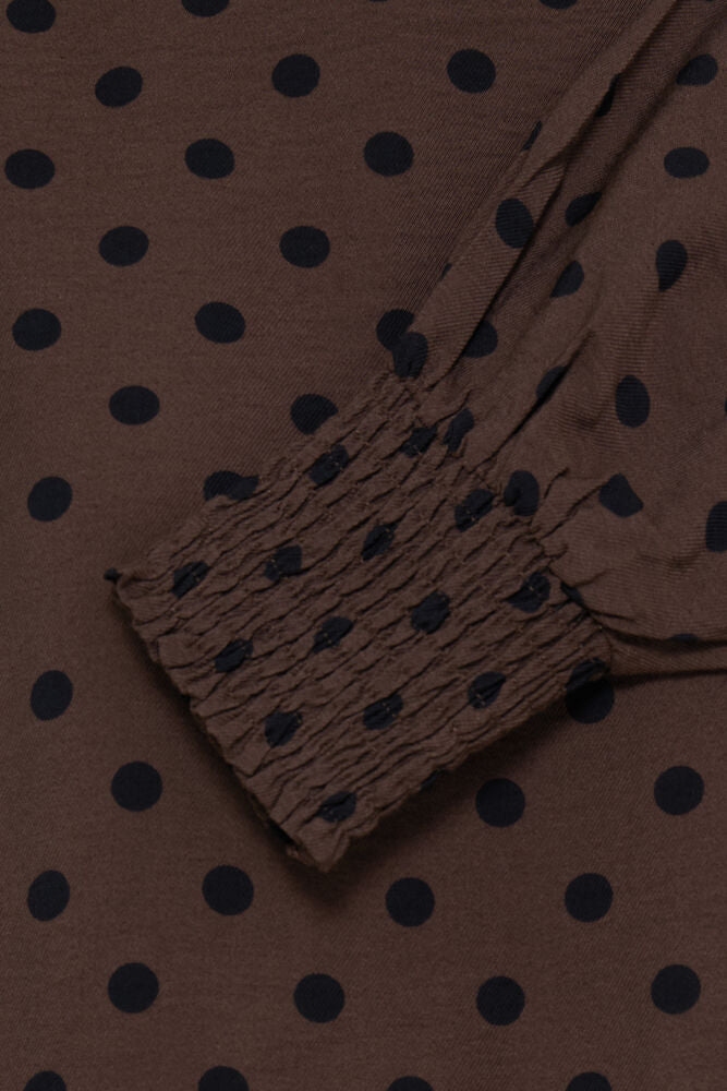 Fransa Adara Blouse Hot Fudge Dotty