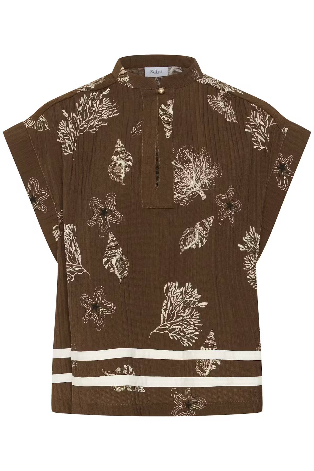 Saint Tropez Rosashell Blouse Fudge Sea Shell