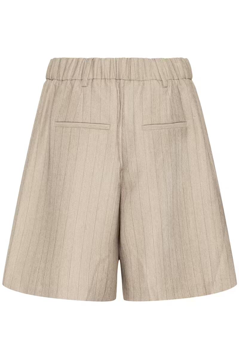 Fransa Alex Shorts Grey Morn Melange Pinstripe