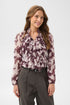 Saint Tropez Lilja Crinkle LS Shirt Winetasting Shadow Blooms