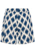 b.young Joella Shorts Ogee Ikat Med Blue