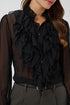 Saint Tropez Lilja Crinkle LS Shirt Black