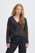 b.young Osmilla Cardigan Dark Grey Melange Argyle