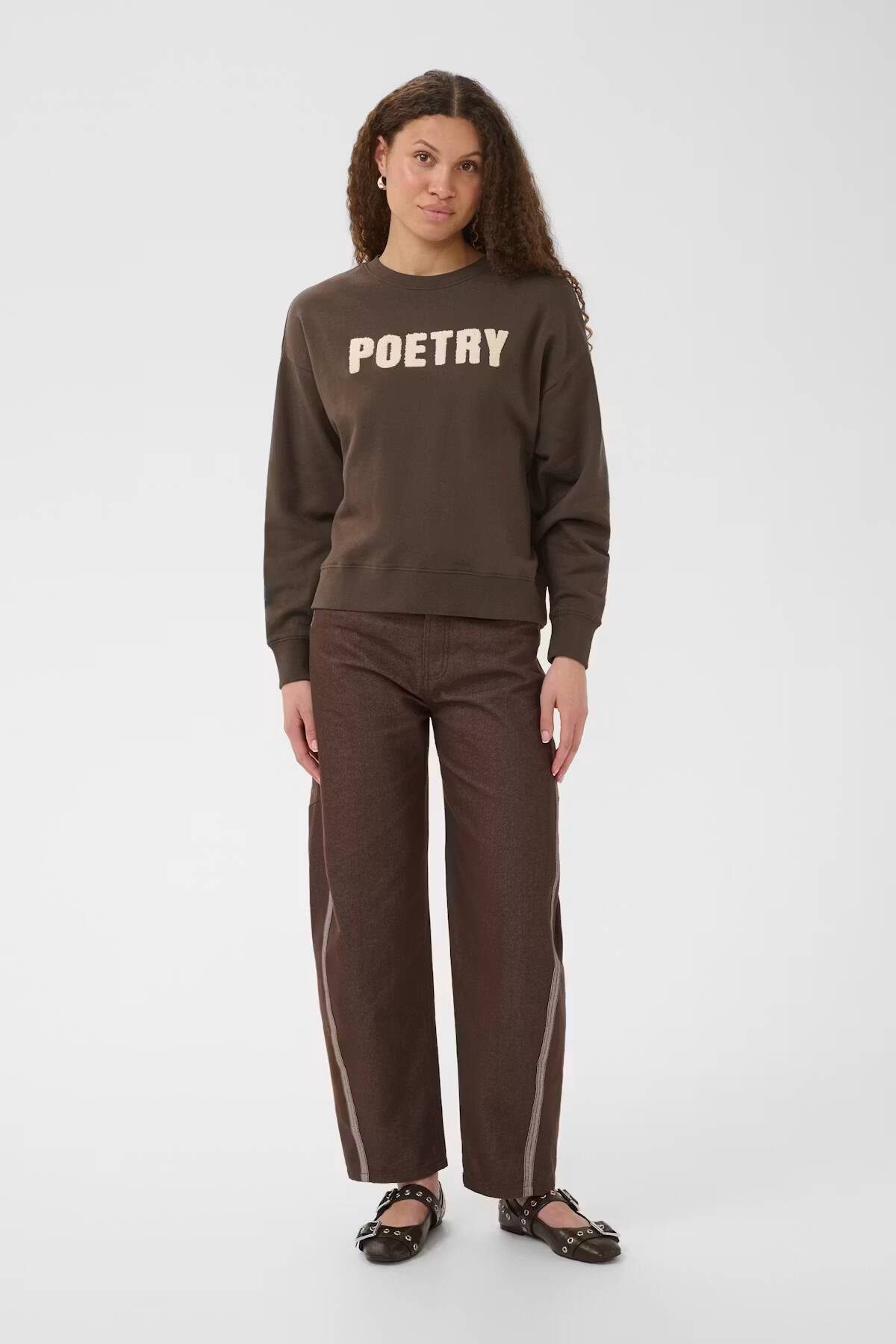 Saint Tropez Suzie Sweatshirt Chocolate Brown