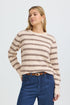 Fransa Kendra Pullover Oatmeal Stripe