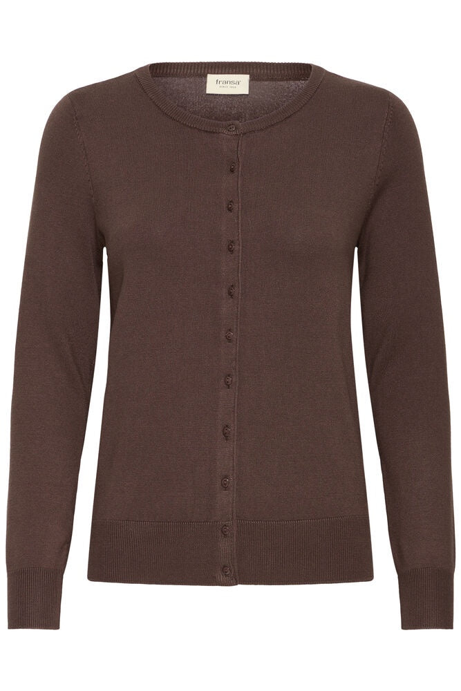 Fransa Zubasic Cardigan Hot Fudge