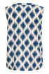 b.young Joella Sleeveless Blouse Ogee Ikat Med Blue