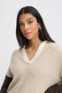 b.young Monna Polo Jumper Java Melange Color Block