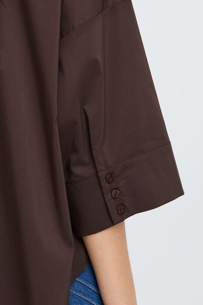 Fransa Cleo Shirt Hot Fudge