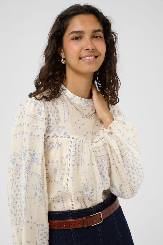 Saint Tropez Sebastiana Blouse Campanula Paisley Mosaic