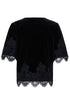b.young Perlina Lace Hem Blouse Meteorite