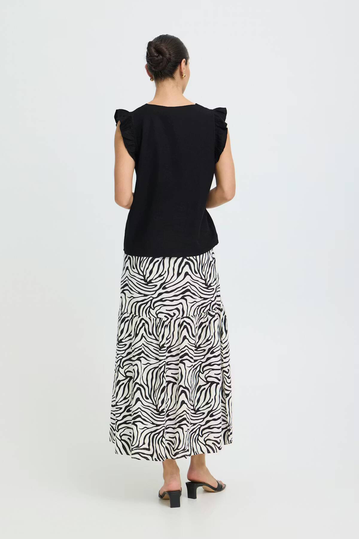 b.young Falakka Ruffle Shirt Meteorite