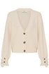 b.young Omea Frill Cardigan Birch Melange