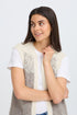 Fransa Tye Vest Driftwood Mix