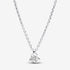 Pandora Talisman Sterling Silver Lab-grown Diamond Heart Pendant Necklace 0.25 Carat