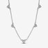 Pandora Triple Stone Heart Station Chain Necklace