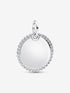 Pandora Engravable Sparkling Round Tag Pendant