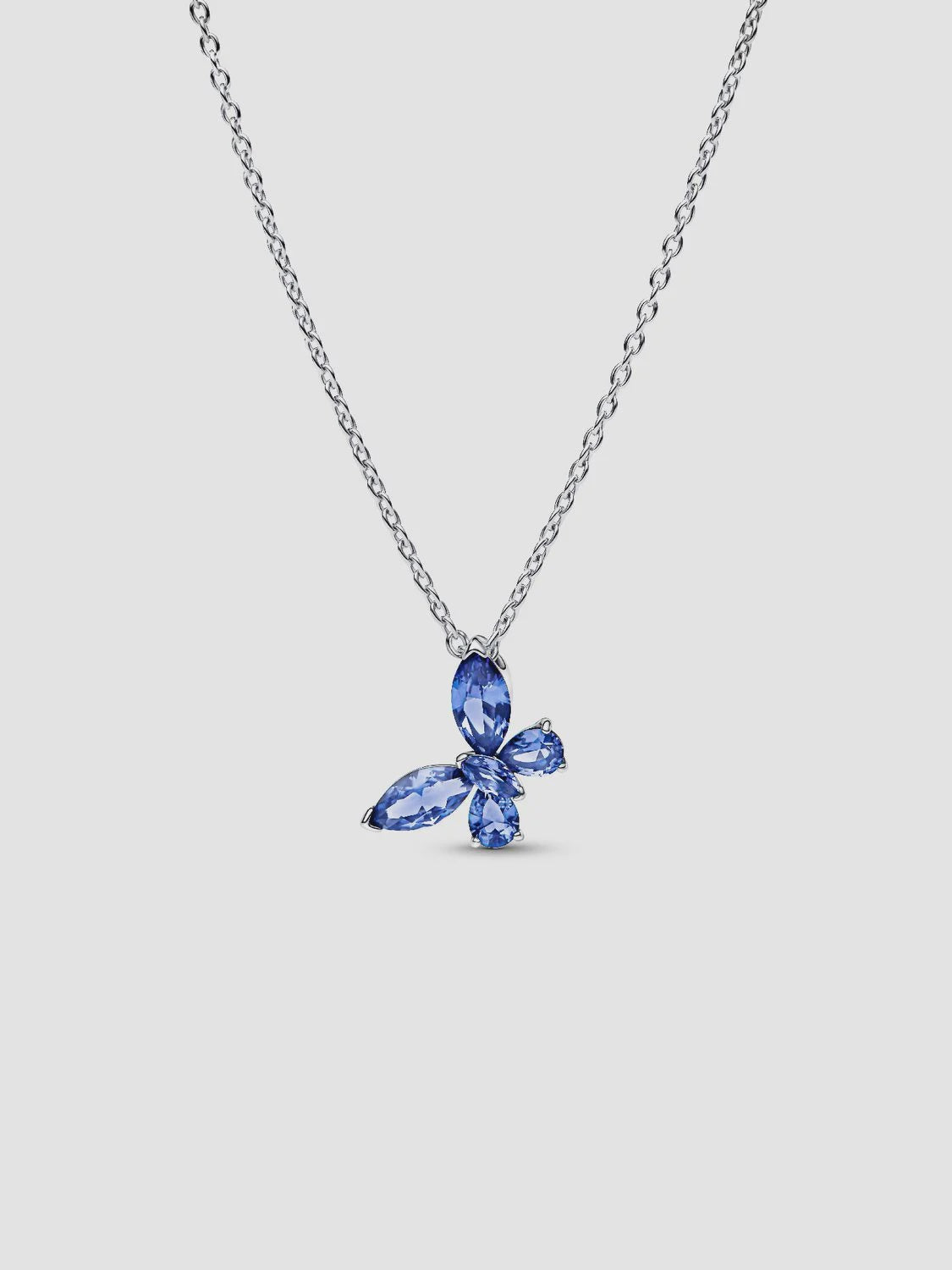 Pandora Blue Butterfly Pendant Necklace