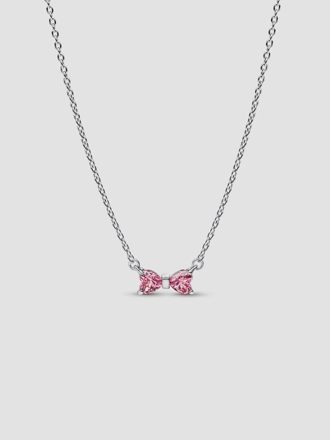 Pandora Pink Bow Pendant Necklace