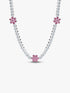 Pandora Pink Flower Tennis Necklace