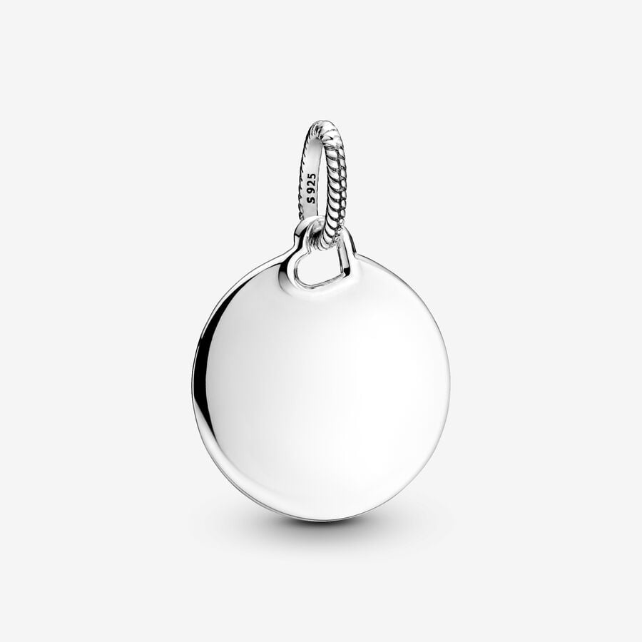 Pandora Engravable Round Tag Pendant