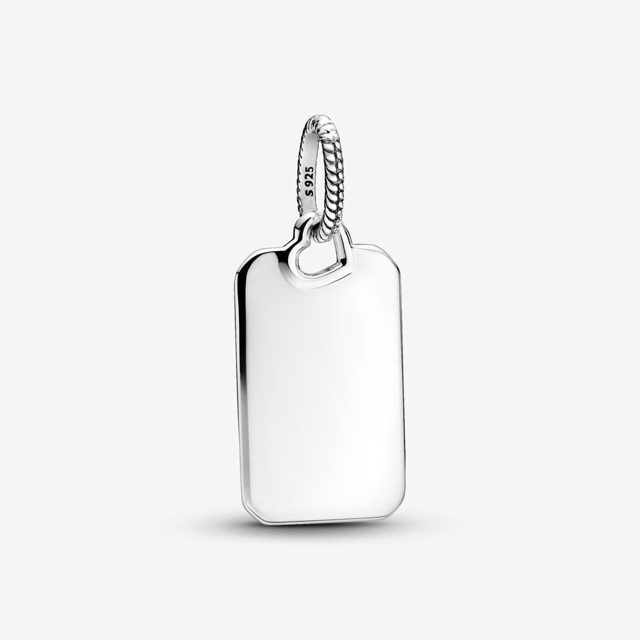 Pandora Engravable Rectangle Tag Pendant