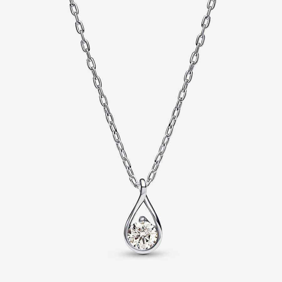 Pandora Infinite Sterling Silver Lab-grown Diamond Pendant Necklace 0.50 Carat