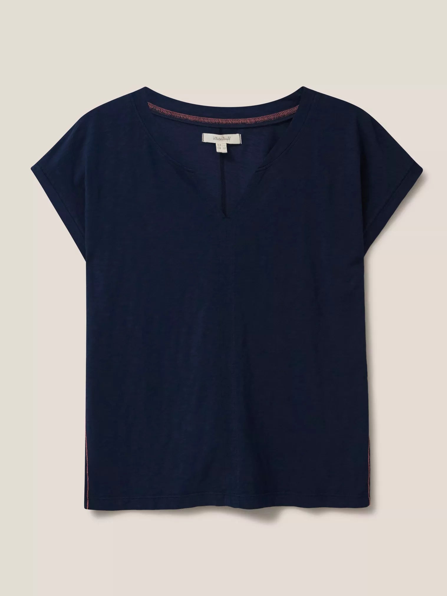 White Stuff Nelly Notch Neck Tee Dark Navy Buy 2 for £40