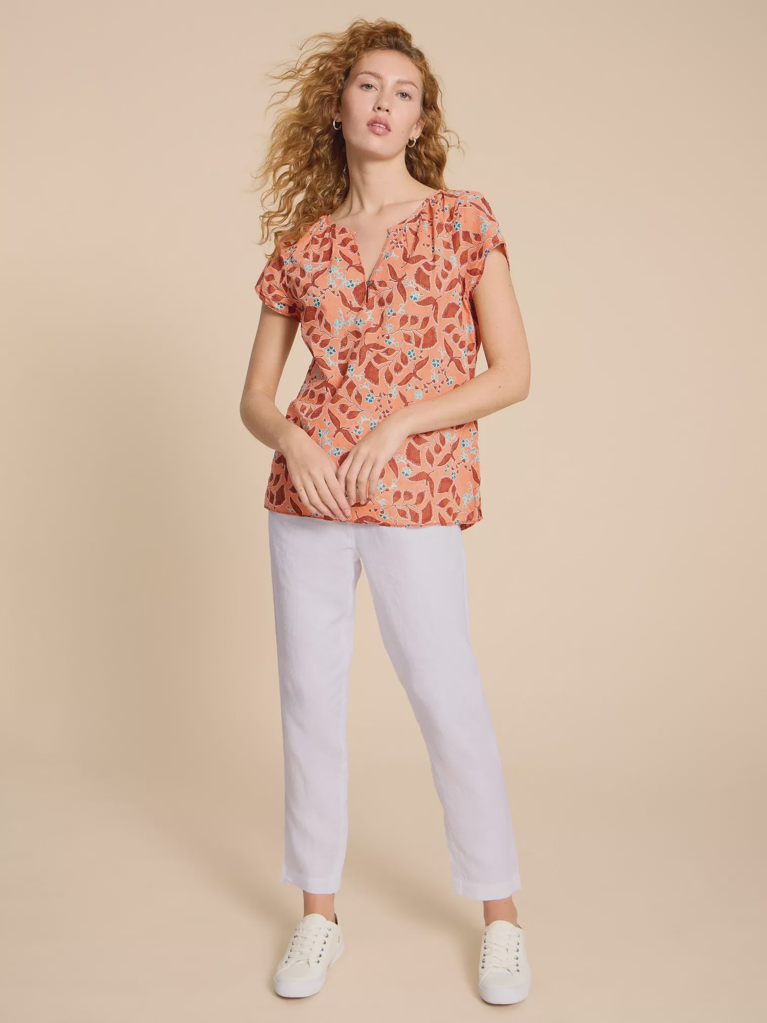 White Stuff Rowena Linen Trouser Brilliant White