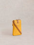 White Stuff Clara Buckle Leather Phone Bag Deep Yellow