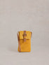 White Stuff Clara Buckle Leather Phone Bag Deep Yellow