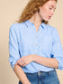 White Stuff Sophie Organic Cotton Shirt Blue Multi