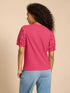 White Stuff Bella Broderie Mix Top Mid Pink