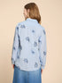 White Stuff Sophie Embroidered Shirt Blue Multi