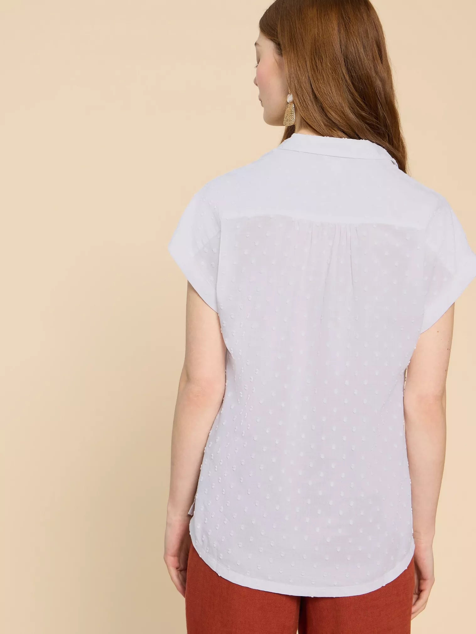 White Stuff Ellie Organic Cotton Shirt Pale Ivory