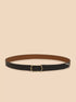 White Stuff Reversible Leather Belt Pure Black