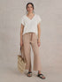 White Stuff Tia Wide Leg Crop Jean Dark Natural