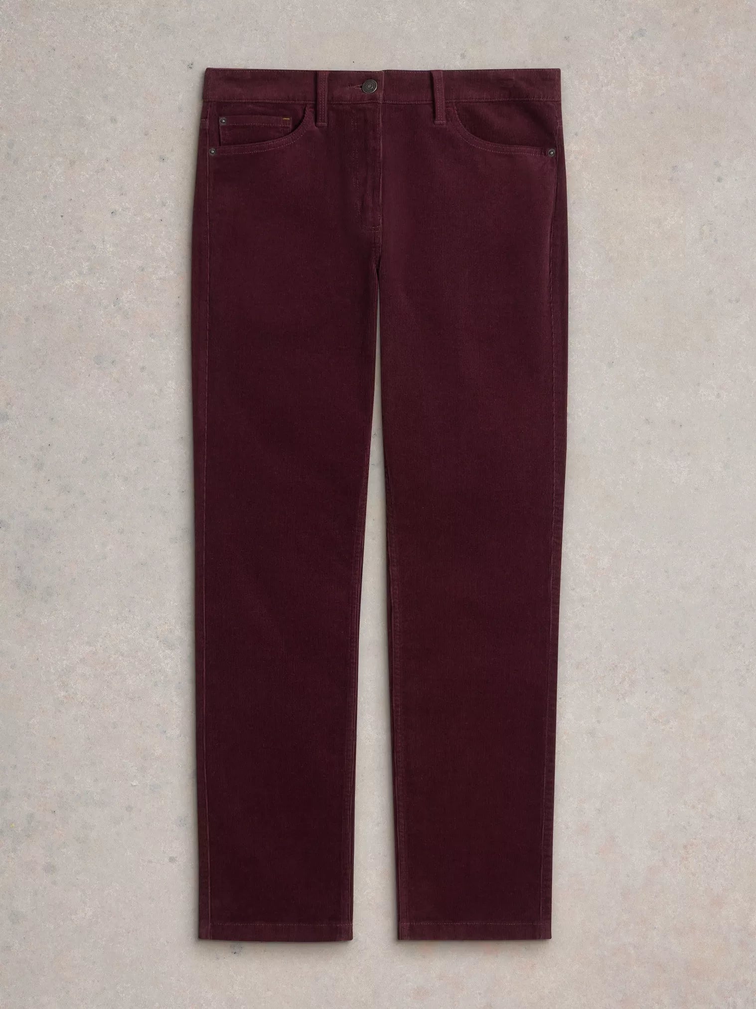 White Stuff Brooke Straight Cord Trouser Mid Plum