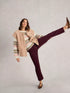 White Stuff Brooke Straight Cord Trouser Mid Plum