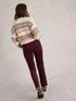 White Stuff Brooke Straight Cord Trouser Mid Plum