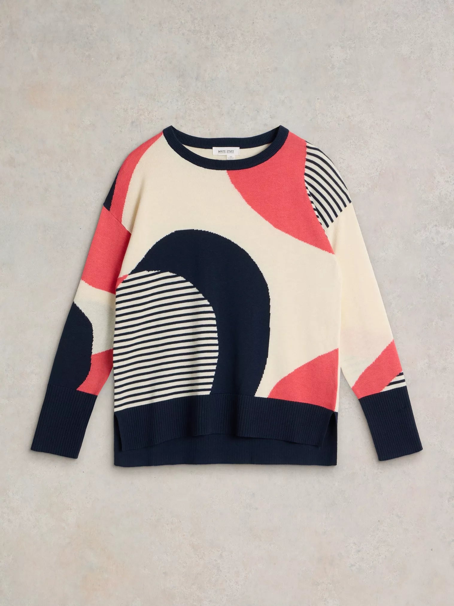 White Stuff Olive Abstract Jumper Navy Multi