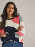 White Stuff Olive Abstract Jumper Navy Multi