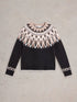 White Stuff Mono Fairisle Jumper Black Multi