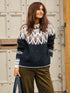 White Stuff Mono Fairisle Jumper Black Multi