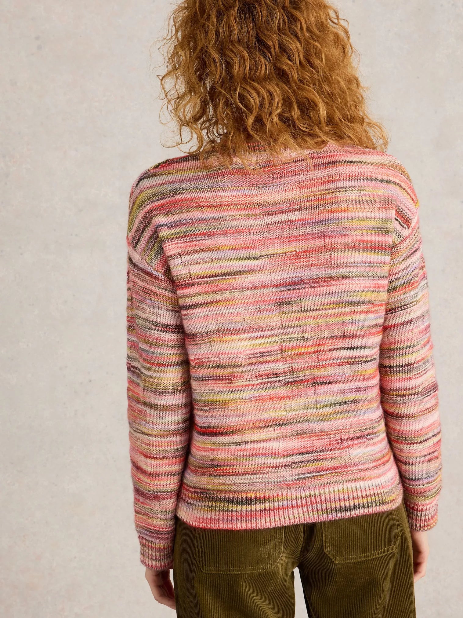 White Stuff Rosie Space Dye Jumper Pink Multi