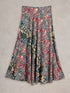 White Stuff Hope Bias Cut Maxi Skirt Teal Print